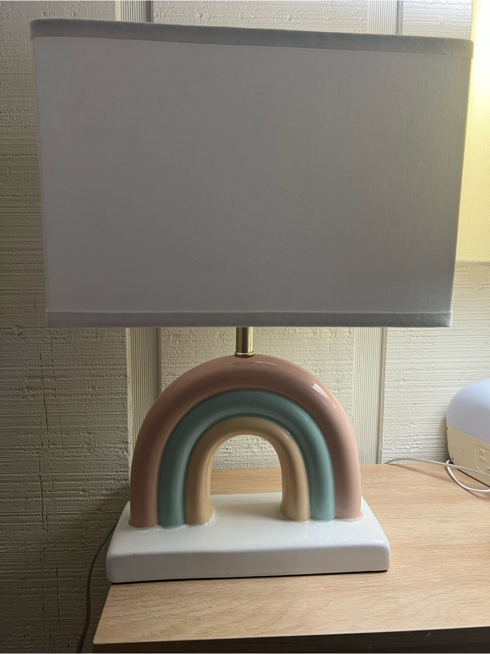 Pottery Barn Kids ceramic rainbow lamp